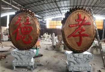 景觀鑼鼓雕塑制造商，校園雕塑，不銹鋼鑼鼓雕塑供給