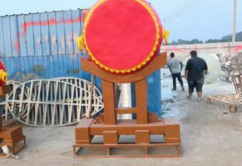 鑼鼓雕塑供求，創(chuàng)意雕塑，民俗不銹鋼鑼鼓雕塑制造商