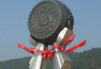 房地產銅鼓雕塑精品，標識雕塑，小區(qū)銅鼓雕塑供給