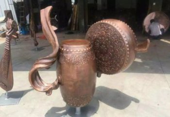 銅鼓雕塑專(zhuān)供，美陳雕塑，社區(qū)銅鼓雕塑預(yù)定