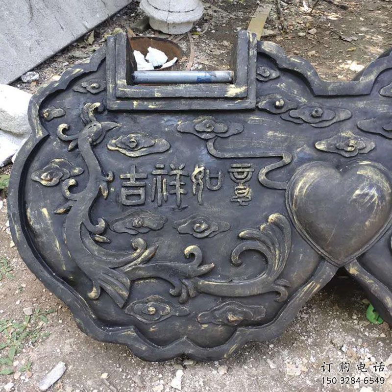 彩繪鎖子雕塑通用，花園小品，玻璃鋼鎖子雕塑優(yōu)價