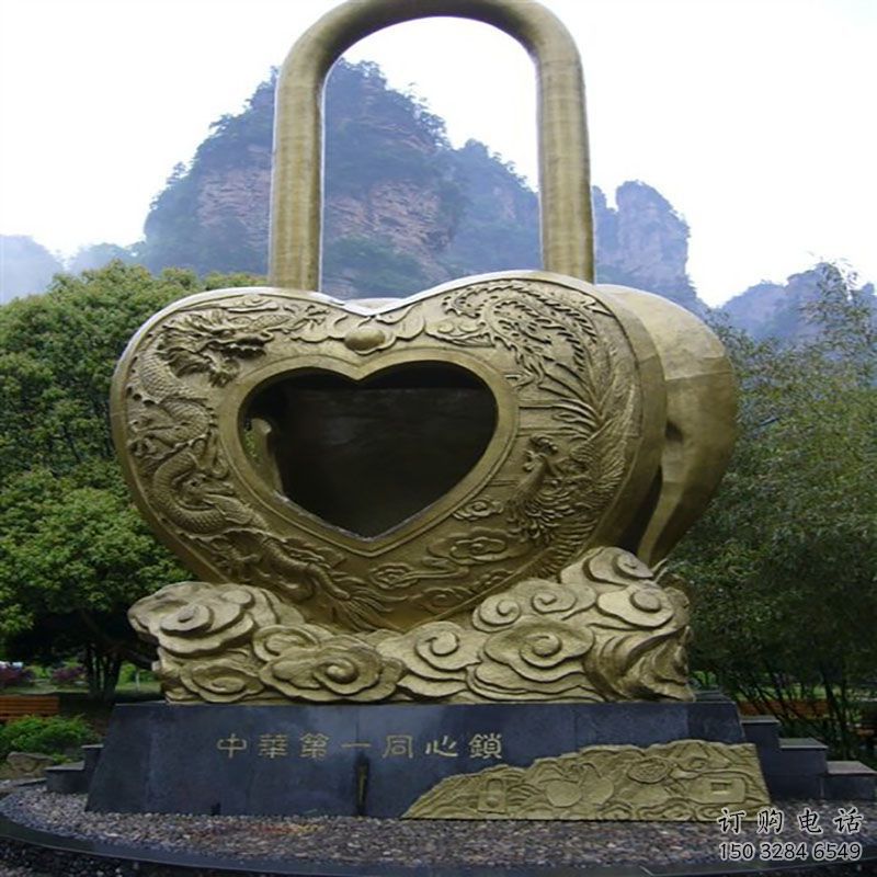 景觀鎖子雕塑專供，園林裝飾，建筑玻璃鋼鎖子雕塑批發(fā)