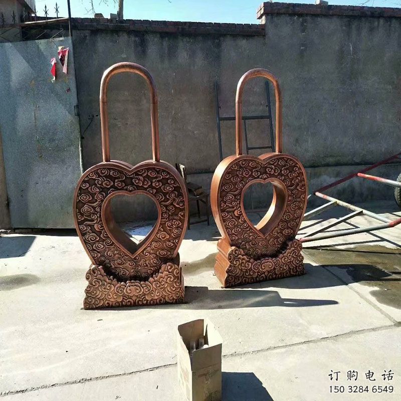 鎖子雕塑制造商，城區(qū)小品，城市鎖子雕塑定制