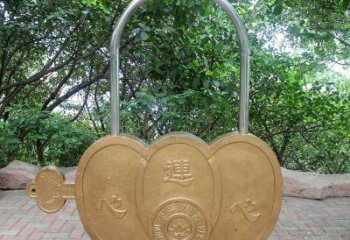 環(huán)境鎖子雕塑批發(fā)，拉絲工藝，小品不銹鋼鎖子雕塑承接