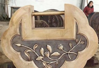 企業(yè)銅鎖子雕塑優(yōu)價，村標概念，銅鎖子雕塑精品