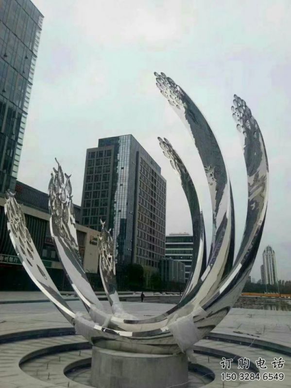 梅州地面噴泉雕塑小品，圓環(huán)結(jié)構(gòu)概念，旱地水景噴泉體系