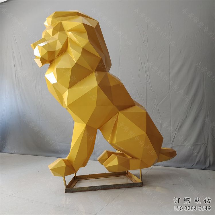 六盤水獅子雕塑服務(wù)商，動物雕塑，不銹鋼獅子雕塑制作