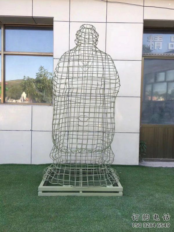 小河鏤空孔子雕塑訂做，景區(qū)雕塑，鐵藝古代人物雕塑定價
