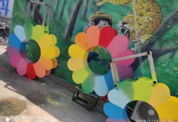 甘南金銀花雕塑廠家，景區(qū)雕塑，城市不銹鋼金銀花雕塑