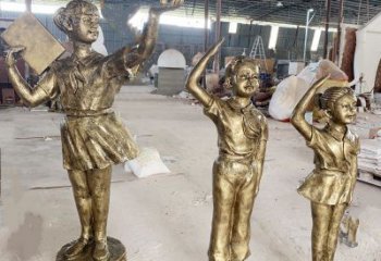 張掖學(xué)生少先隊(duì)員雕塑