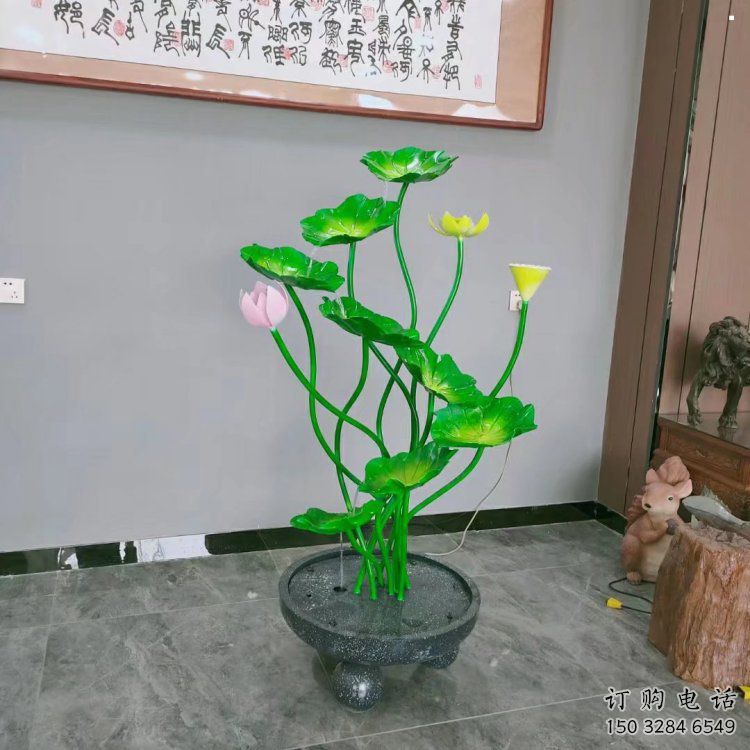 衡水荷花雕塑異型優(yōu)選，城市裝飾，展示荷花雕塑定做