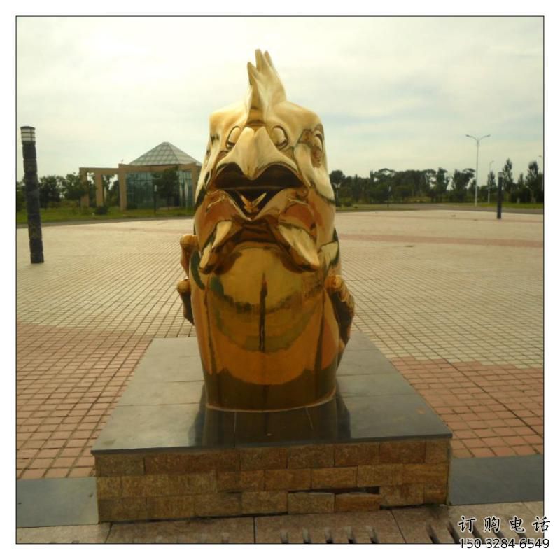 鶴崗不銹鋼生肖雕塑，鍍鈦工藝，公園廣場(chǎng)戶外擺放