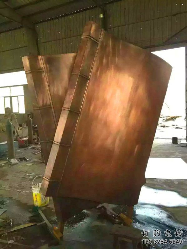 襄樊鑄銅書籍供應(yīng)，街景小品，銅書籍雕塑廠家優(yōu)價(jià)