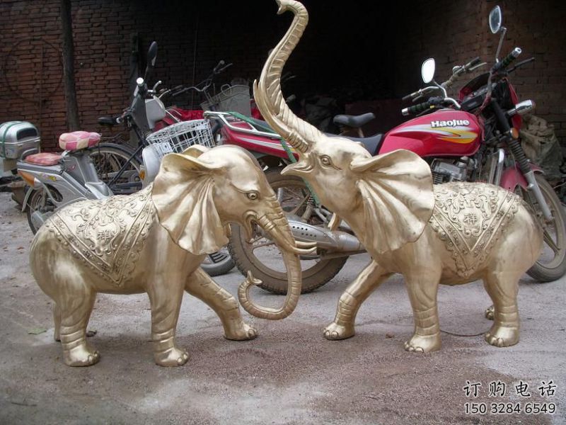 益陽(yáng)大象雕塑制造商，小區(qū)擺件，銅大象雕塑提供