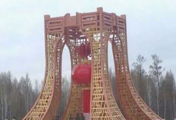 焦作景區(qū)燈籠球雕塑供給，公園雕塑，燈籠球雕塑供求