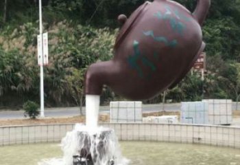 南崗小區(qū)天壺標志雕塑，多彩藝術(shù)，天壺雕塑生產(chǎn)廠家