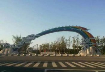 宜昌云朵大門雕塑，公園美陳元素，不銹鋼云朵大門雕塑