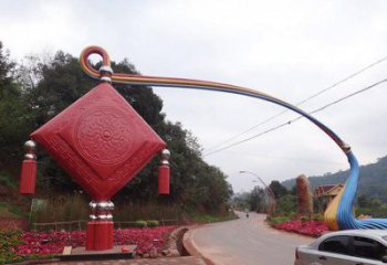 湘西街道中國(guó)結(jié)雕塑