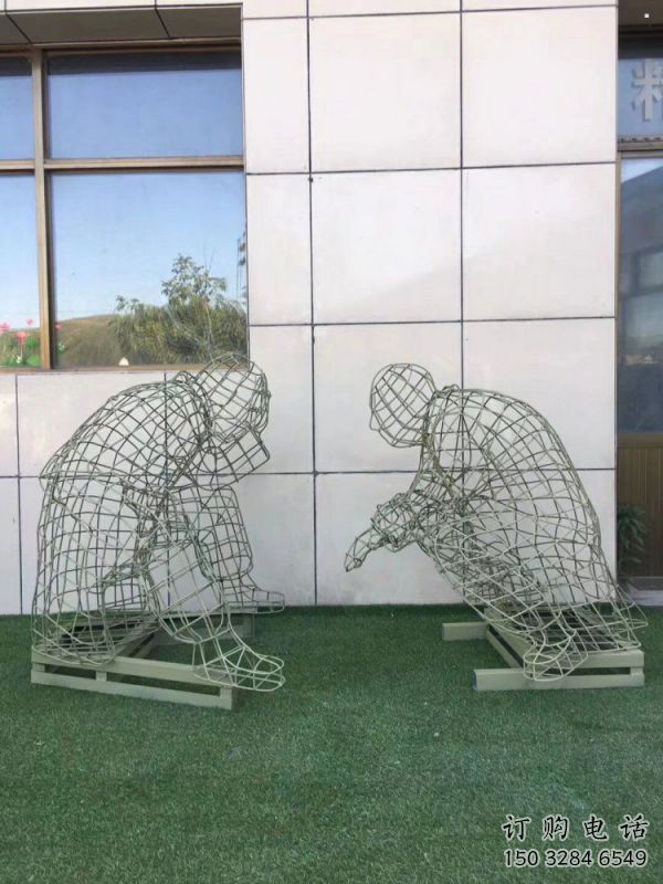 阜新鏤空對弈雕塑標準，廣場雕塑，鐵藝民俗人物雕塑供給