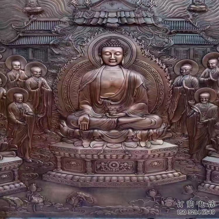 同心鍛銅浮雕常用，寺廟景觀，黃銅佛像浮雕生產(chǎn)商