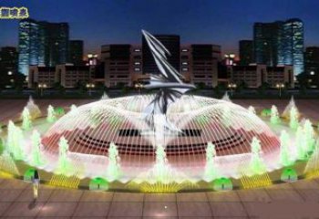 撫州水景搖擺噴泉雕塑，循環(huán)噴水模式噴泉雕塑加工
