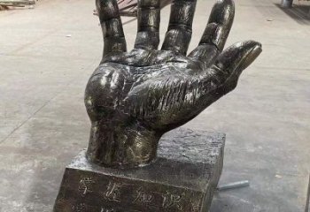 撫順手掌雕塑廠家，公園小品，玻璃鋼手掌雕塑優(yōu)選