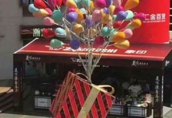 聊城氣球樹雕塑承接，美陳雕塑，玻璃鋼氣球樹雕塑制造