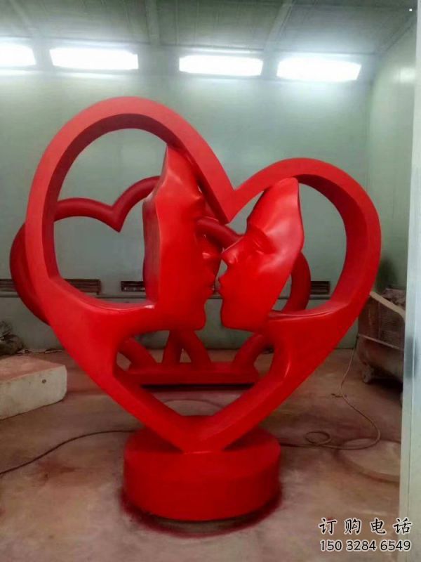 陽制造心形人物雕塑供需，鋼管組合，雕塑工程制作供應