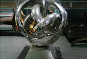 泰安地產(chǎn)雙環(huán)雕塑定做，城區(qū)小品，景觀不銹鋼雙環(huán)雕塑定價