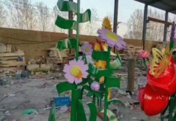 運(yùn)城茉莉花雕塑訂做，城市雕塑，不銹鋼茉莉花雕塑廠
