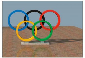 成都五環(huán)不銹鋼雕塑，現(xiàn)代景觀擺件，烤漆工藝制作