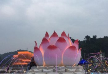資陽蓮花雕塑廠家，景區(qū)雕塑，水景蓮花噴泉雕塑精選