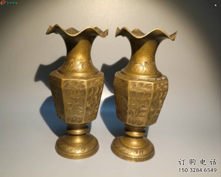 臺(tái)州花瓶雕塑定價(jià)，鑄銅工藝，銅花瓶雕塑制作廠家