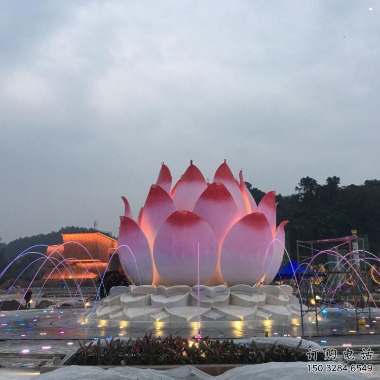 黔江蓮花雕塑廠家，景區(qū)雕塑，水景蓮花噴泉雕塑精選