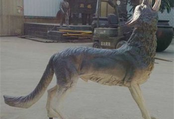 上城銅狼雕塑廠家，銅雕動物狼，仿真工藝制作
