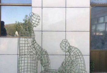 西湖鏤空孝道雕塑通用，街景小品，鐵藝洗腳雕塑制造