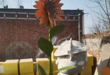 巴南太陽(yáng)花雕塑工程，美陳雕塑，玻璃鋼太陽(yáng)花雕塑廠家