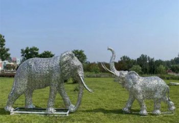 大渡口鏤空大象雕塑制造商，動(dòng)物擺件，透雕大象雕塑定制