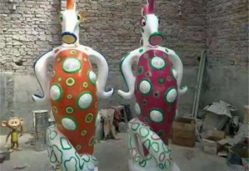 涪陵幼兒園河馬雕塑，動(dòng)漫文化雕塑，卡通動(dòng)物制作