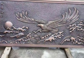 合川老鷹浮雕訂做，景區(qū)雕塑，鍛銅動(dòng)物浮雕定價(jià)