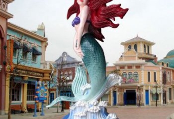 江北水景美人魚雕塑