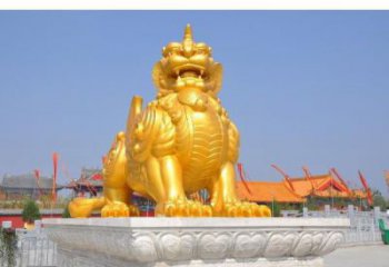 南岸廣場貔貅雕塑，動(dòng)物彩繪雕塑，抽象效果